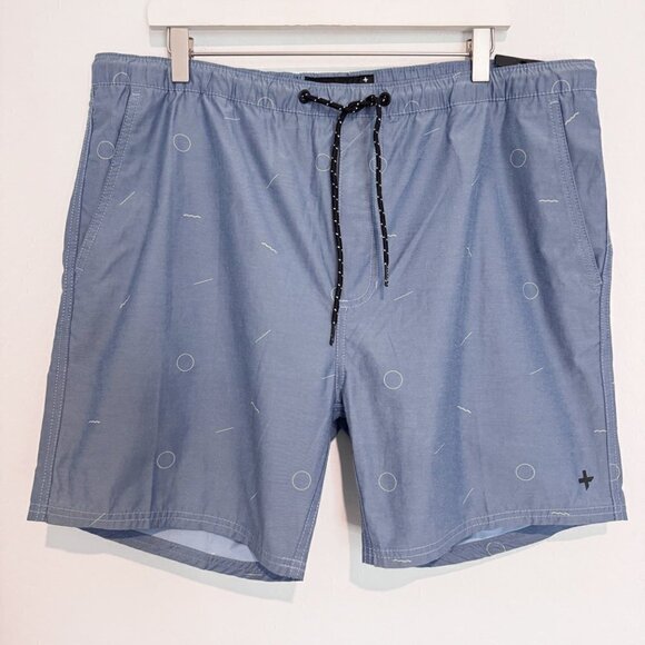 NWT Tavik Men's Boardshorts Swim Trunks Pool Outdoor Short length Blue New XL - Picture 1 of 9